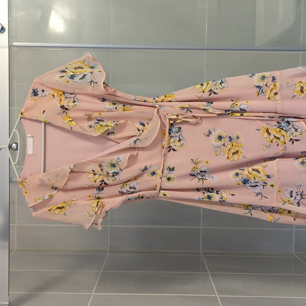 Lush Baby Pink Colie Ruffle Wrap Dress - Picture 5 of 5